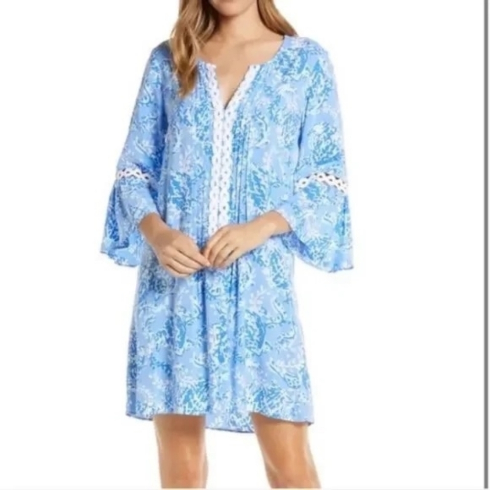 Lilly Pulitzer Turtley Awesome Hollie Tunic Dress 3/4 Sleeve M